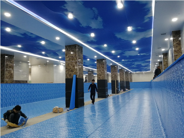 鋼結構泳池,軟膜天花游泳館吊頂